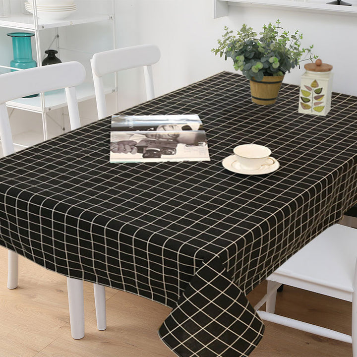 Rectangular Lattice Table Cover Coffee Table Restaurant Waterproof Tablecloth