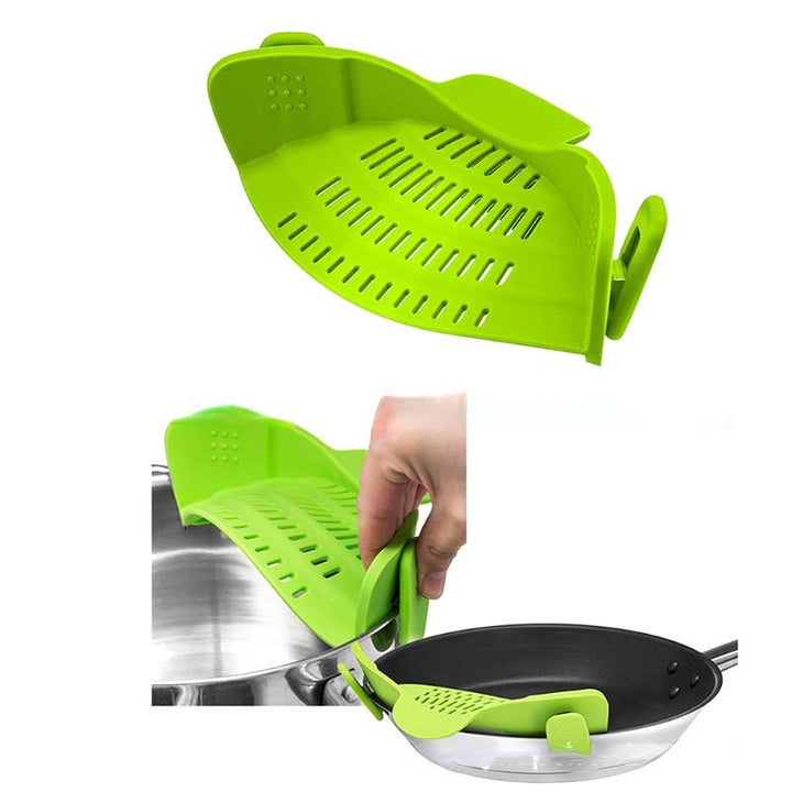 Silicone Clip On Pot Strainer for Food